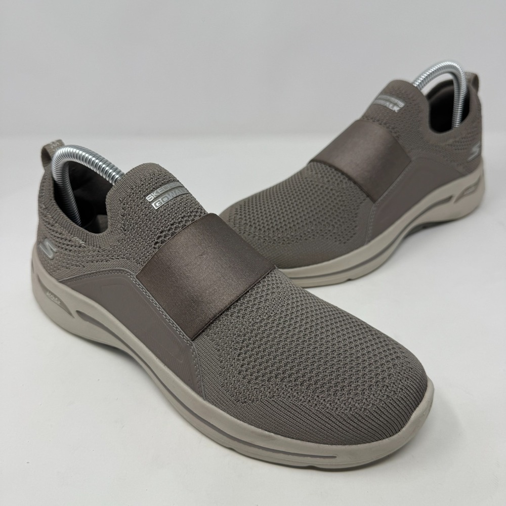 Skechers Go Walk Arch Fit‎ Mabyn Beige 124869 Sneaker Slip Ons Women's Size 8.5